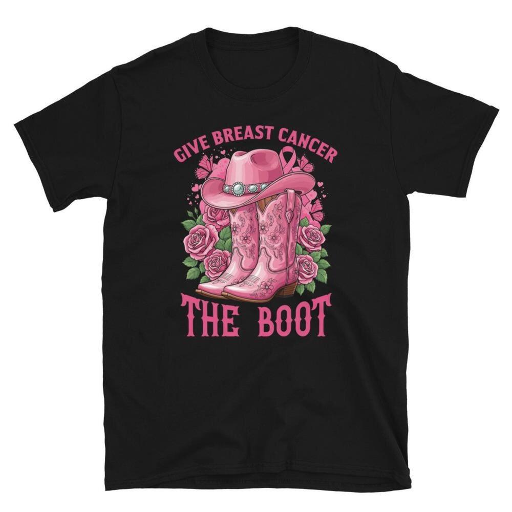 Boot Cowgirl Shirt Hope Warrior In October We Wear